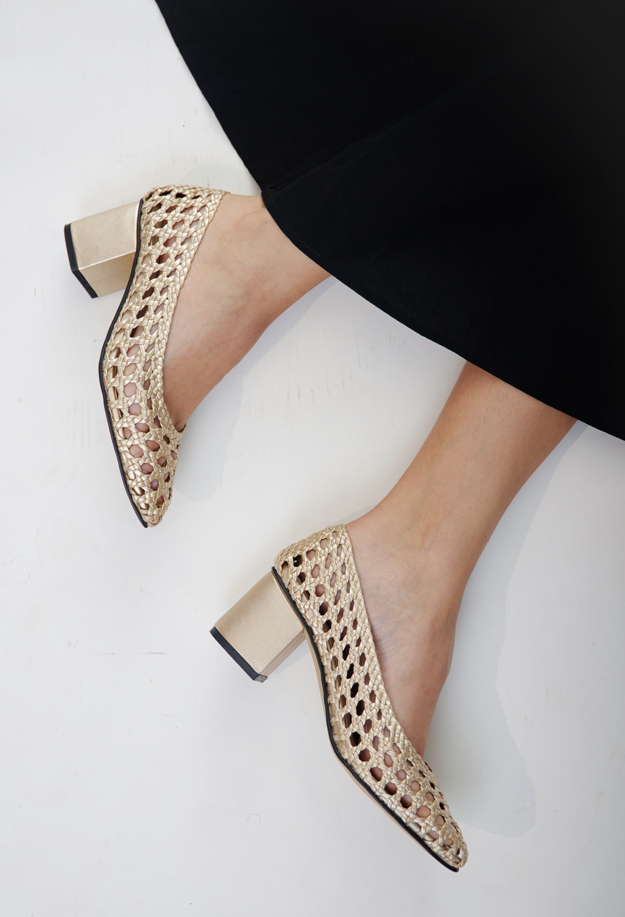 CONTESSA CRAFT GOLD HEELS