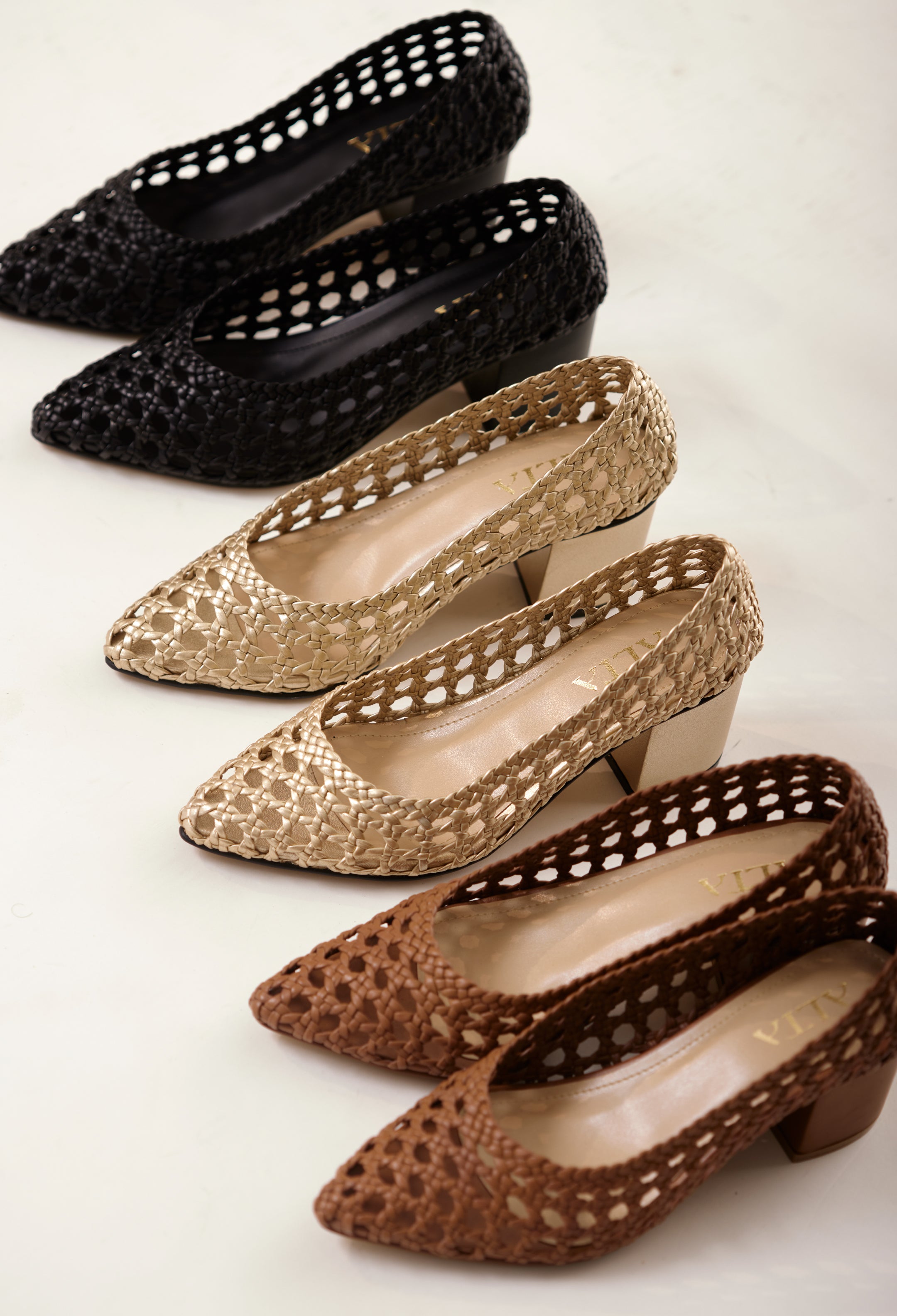 CONTESSA CRAFT GOLD HEELS