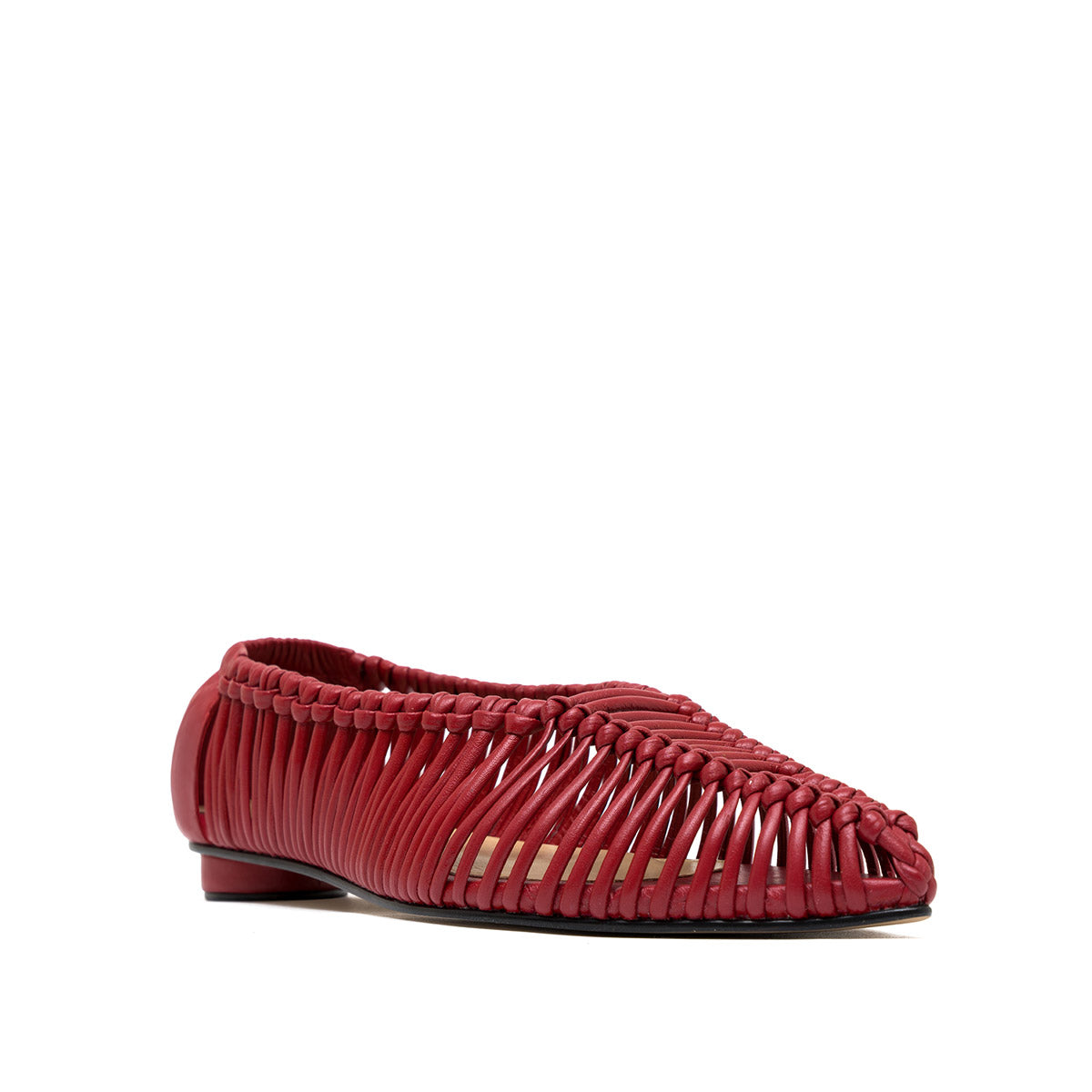 SIMONE RED CRAFT FLATS