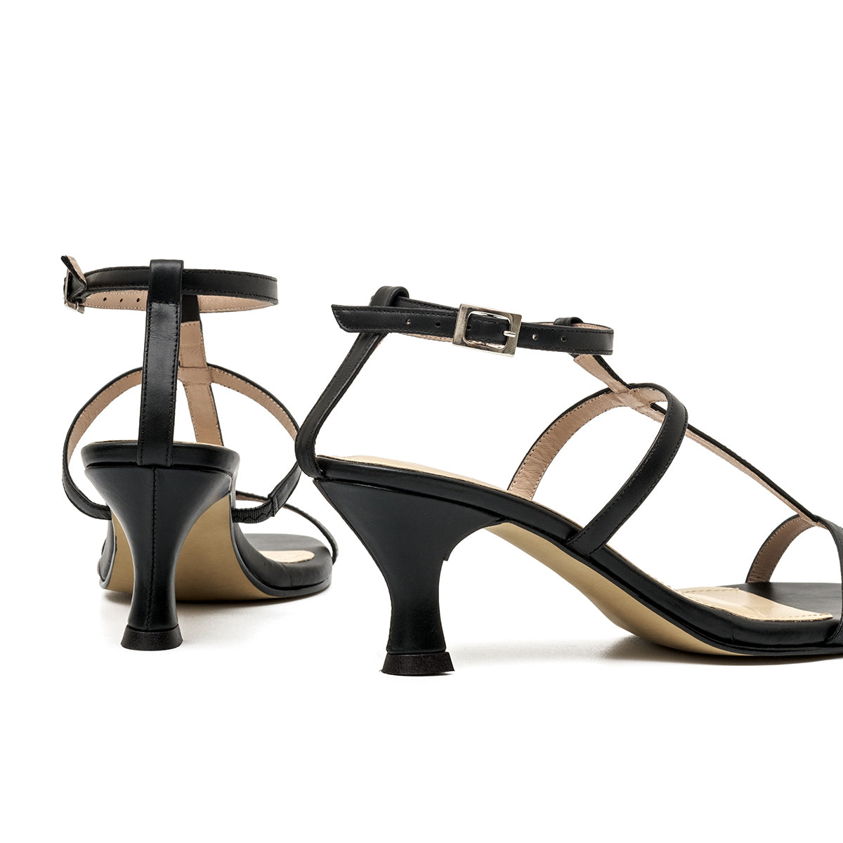 SERENNA BLACK SANDALS