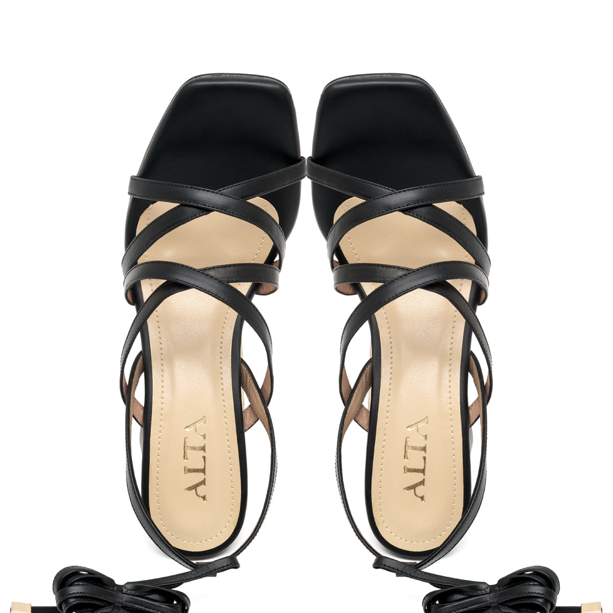 GIANNA BLACK SANDALS