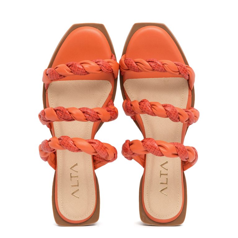 FLORENCE ORANGE SANDALS