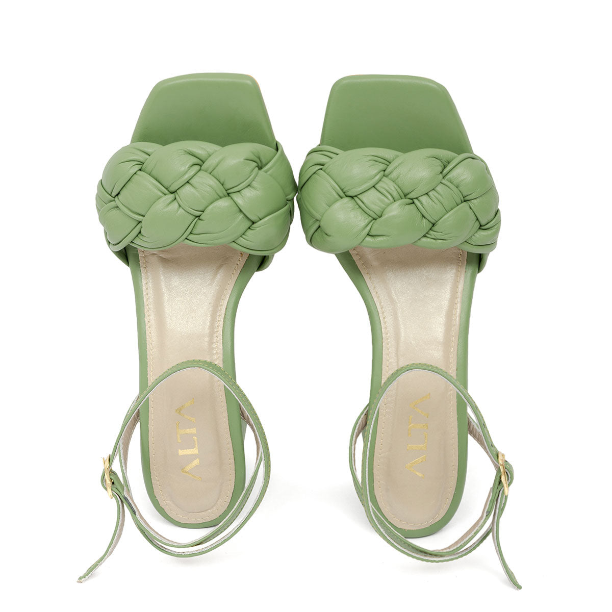 INES OLIVE SANDALS