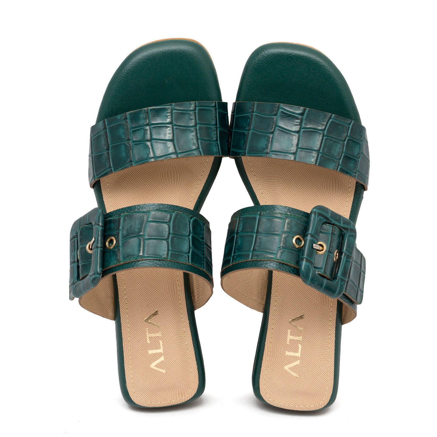 CARLOTTA GREEN SANDALS